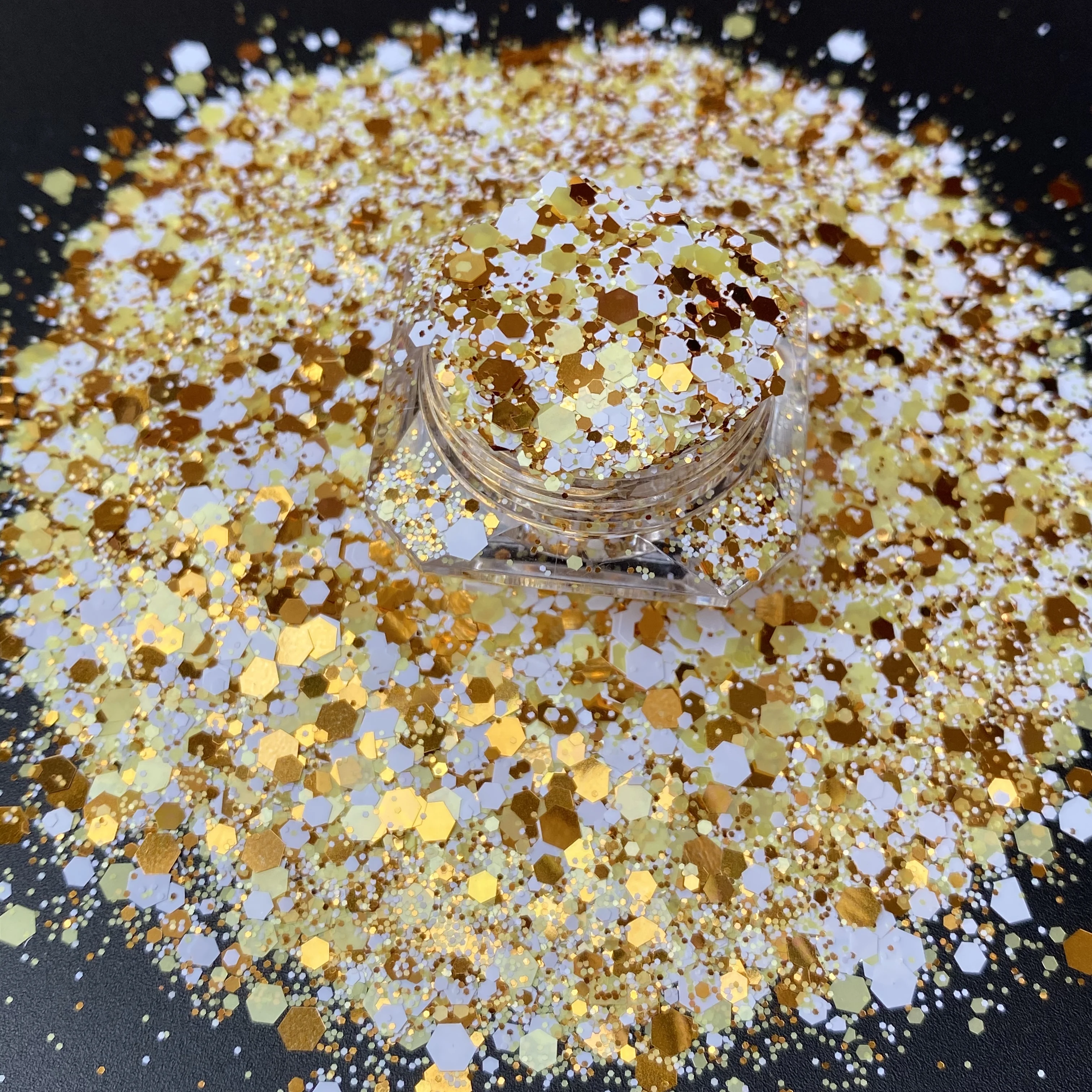 Bulk Glitter Wholesale Solvent Resistant Metallic Chunky Mix Nail Glitter 1kg for Nails Crafts Tumblers Epoxy Resin