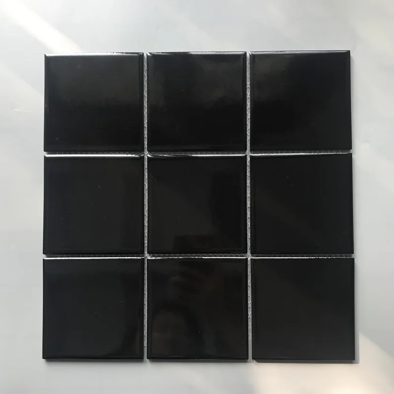12x12 black and white mosaic floor and wall tile for bathroom and shower room