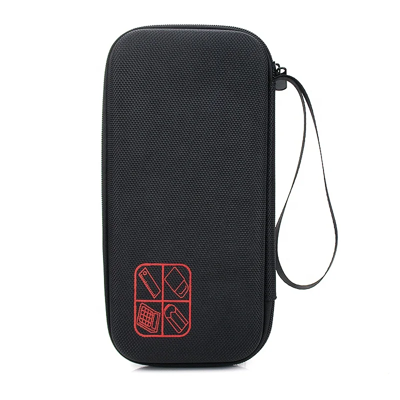 Custom Portable Black EVA Hard Shell Cable Calculator Case With Handle