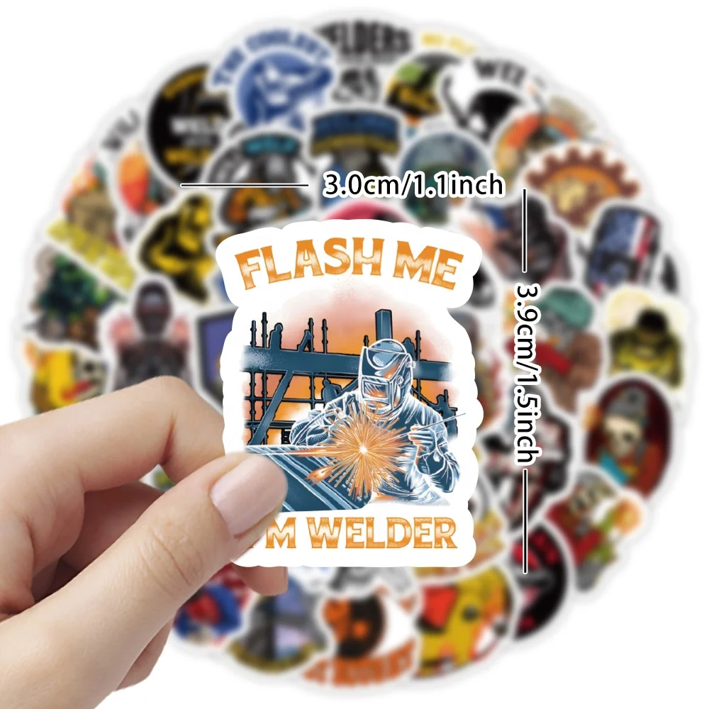 103pcs Cartoon Electric Welder Sticker Custom Waterproof Vinyl Decor Skateboard Luggage Laptop Electric soldering Stickers
