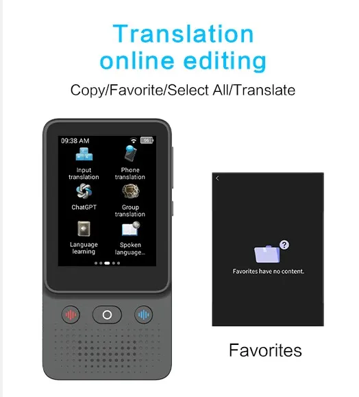 138 Languages Translator Device, Instant Offline Voice Translation Portable Two-Way Language Translator T21