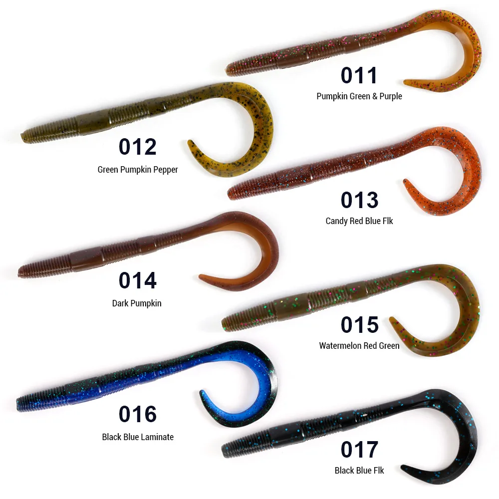 Wholesale OEM 140mm 8g Plastic Curly Swimbait Bait Soft Stirrer Tail Swim Worm Fishing Lures