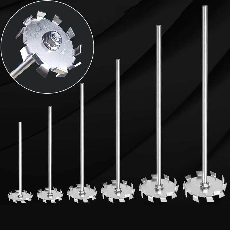 Stainless Steel Plate Stir Dispersion Blade Agitator Disk With Rod Mixer Machine For Lab Test