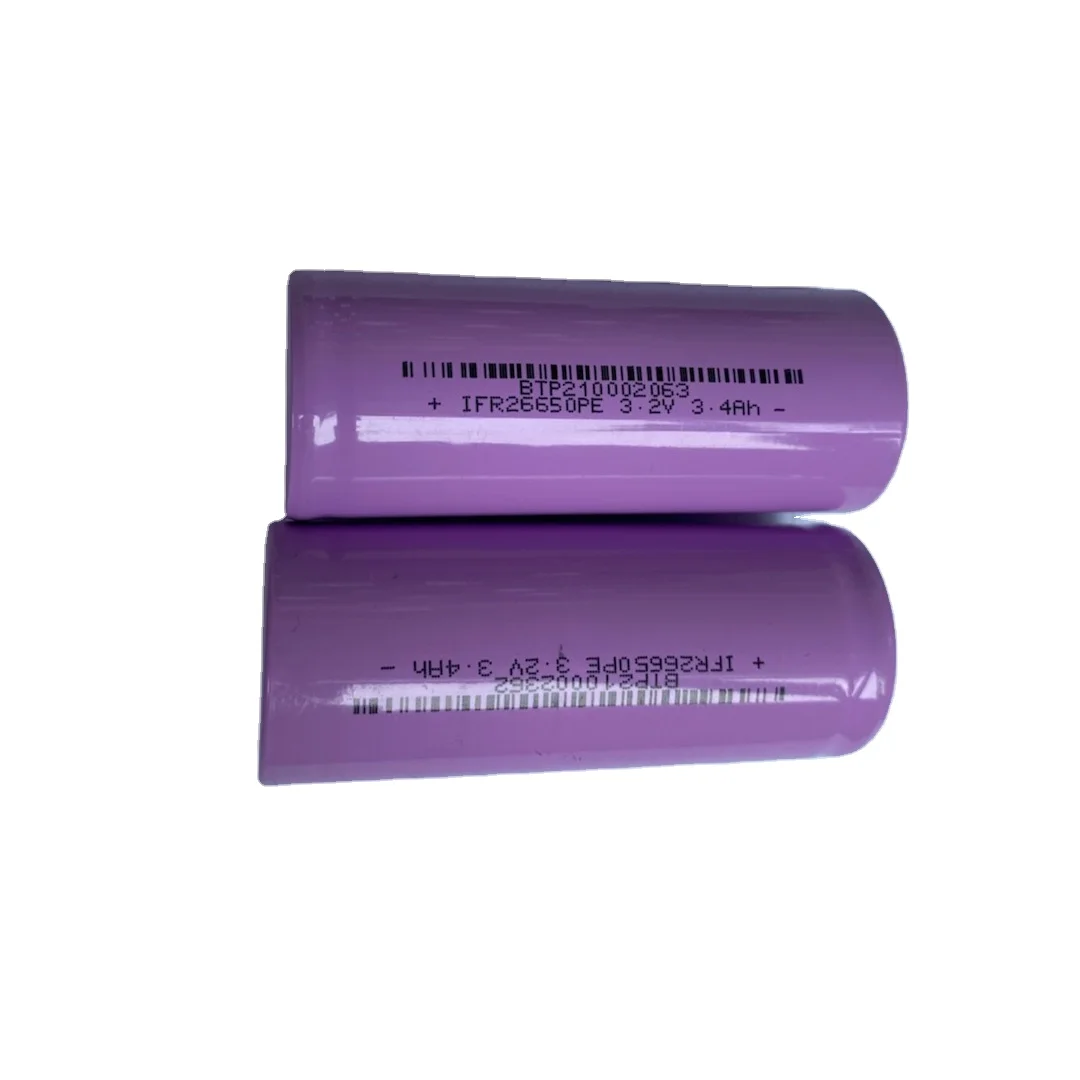 Wholesale 3400Mah 3.2V Capacity Small Cylindrical Lithium Ion Rechargeable 26650 Lifepo4 Battery Cell