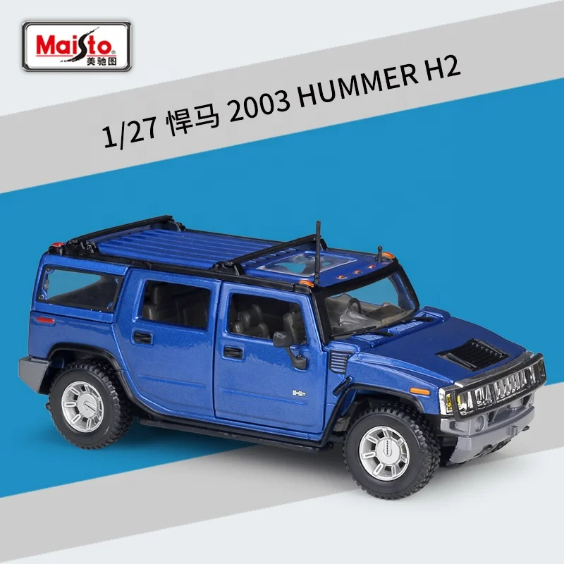 2003 Diecast Model Cars 1:27 HUMMER H2 SUV Classic Car Models Simulated Alloy Car Model Collection Display Gifts Toy Wholesale