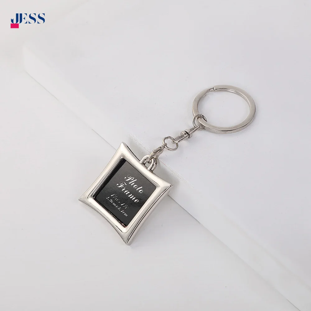 Fashion Various Shapes Photo Frame Keychain Creative Custom Metal Keyring