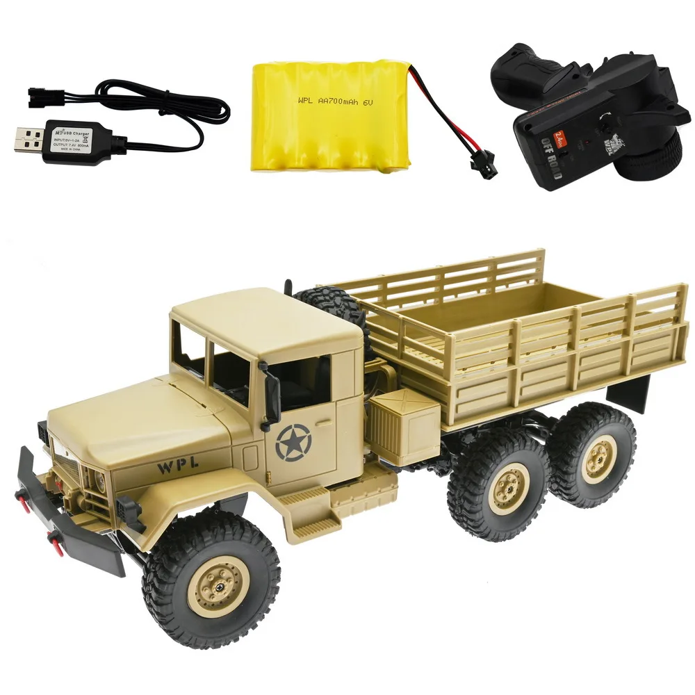 WPL B16 2.4g 6wd rc truck military 6 wheels
