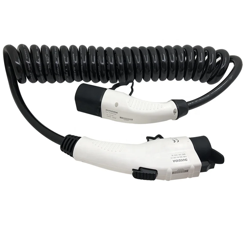 
 16a 32A Тип 1 к Тип 2 sprial EV зарядный кабель  