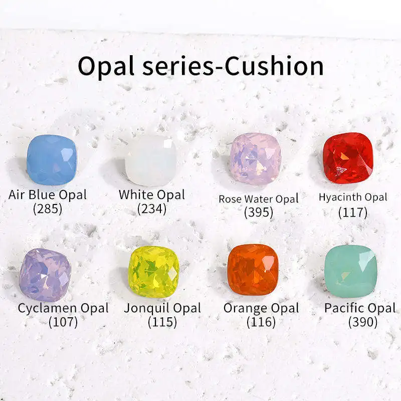 AWCushion crystal 8mm Glass Opal color for jewelry making jewelry for women and garment  processing accessories glass rhinestone