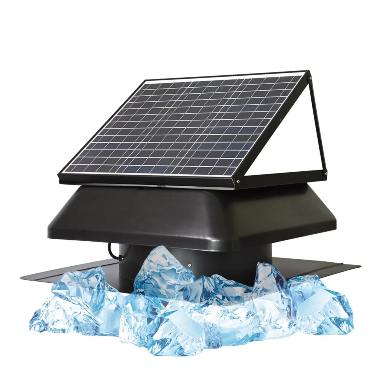 Wholesale 50W Smart Solar Powered Attic Roof Heat Exhaust Air Fan Extractor with Solar Panel Greenhouse Poultry Farm Ventilating