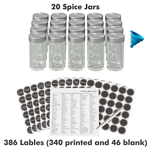 360 Turntable Rotating Spice Jar Rack Set Organizer Stainless Steel Revolving Carousel Kitchen Spice Rack With Glass Bottle