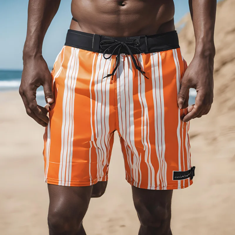 Factory Customized Logo Men Summer Loose Breathable Beachwear Wholesale Plus Size Trunks Swimming