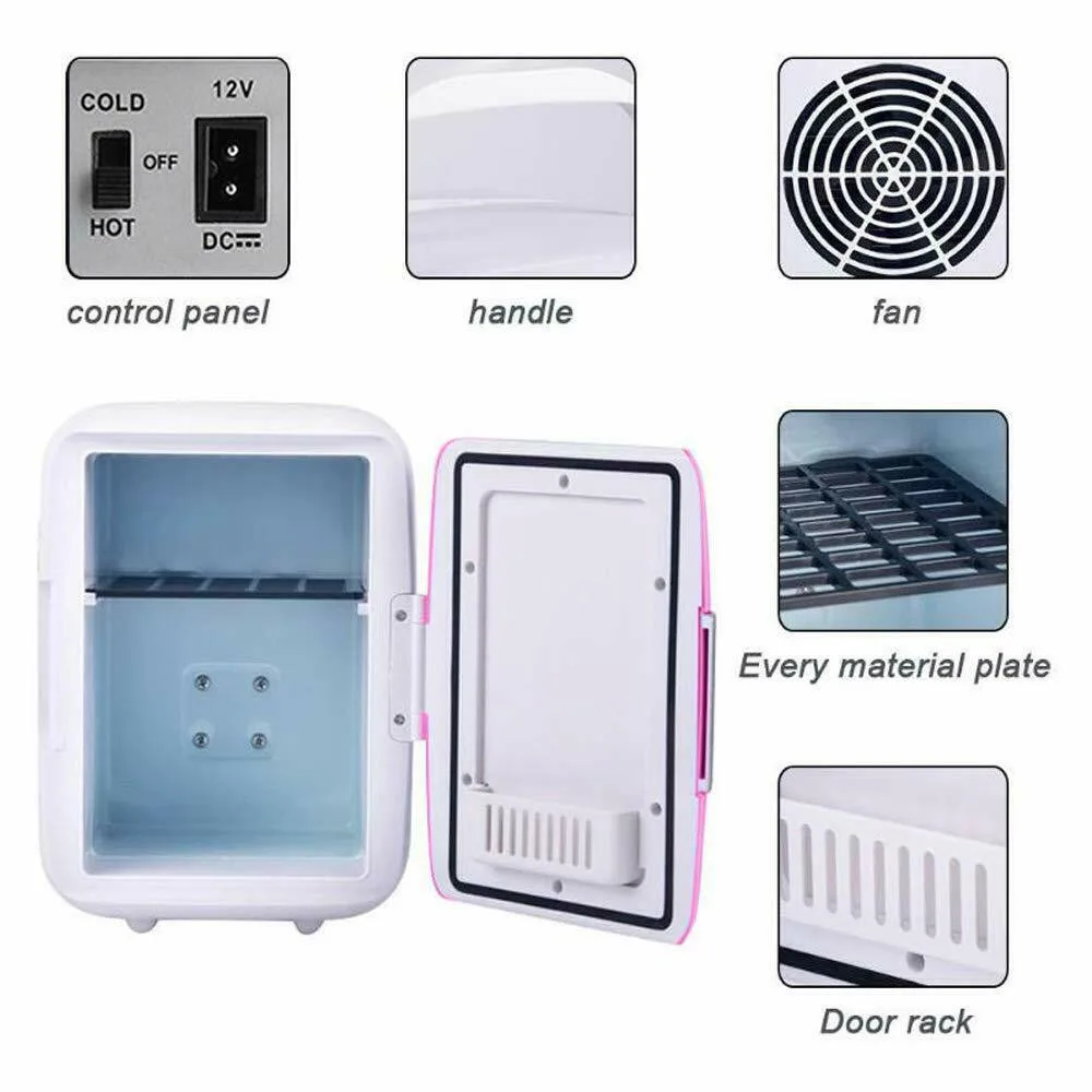 Factory Price Mini Fridge 4L Car use 12V Portable Outdoor Storage Cooler Rifregerator 2 In 1 For Drinks And