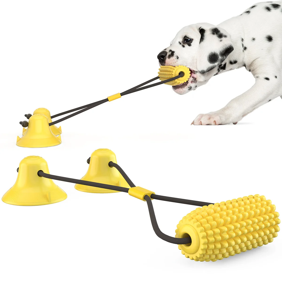 Wholesale Custom Eco-Friendly Dog Training Chew Corn Shaped Interactive Squeaky Pet Toy Sustainable and Cleaning Teeth Feature
