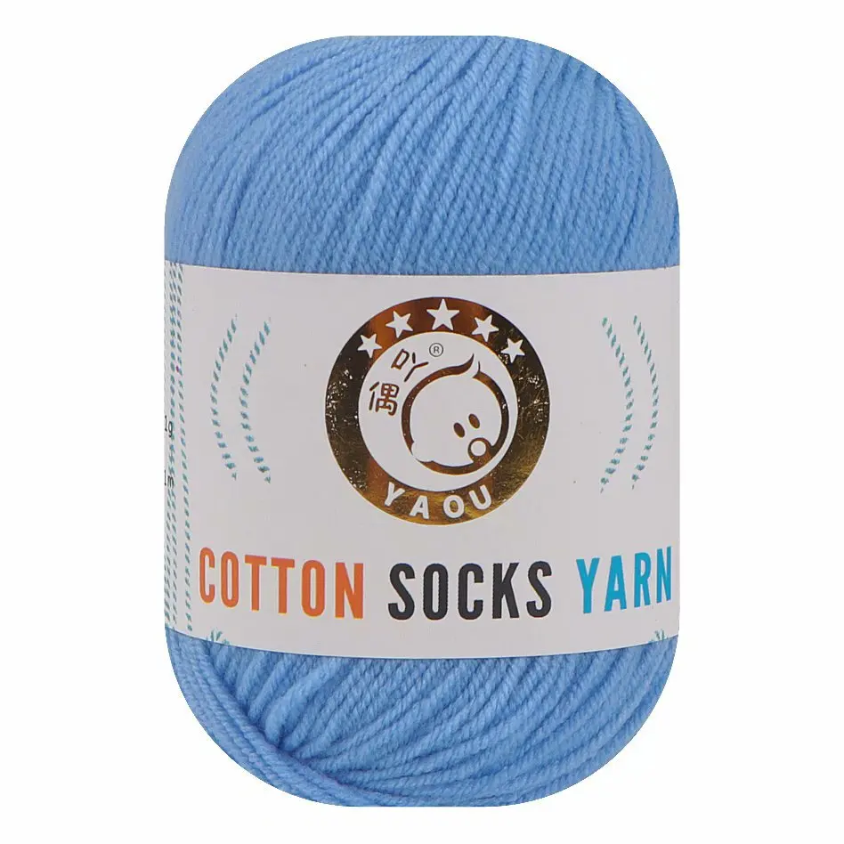 Cotton Socks Yarn 3ply Soft Knitted for Baby clothes 54Colors Thickness thread Factory Wholesale Yarns