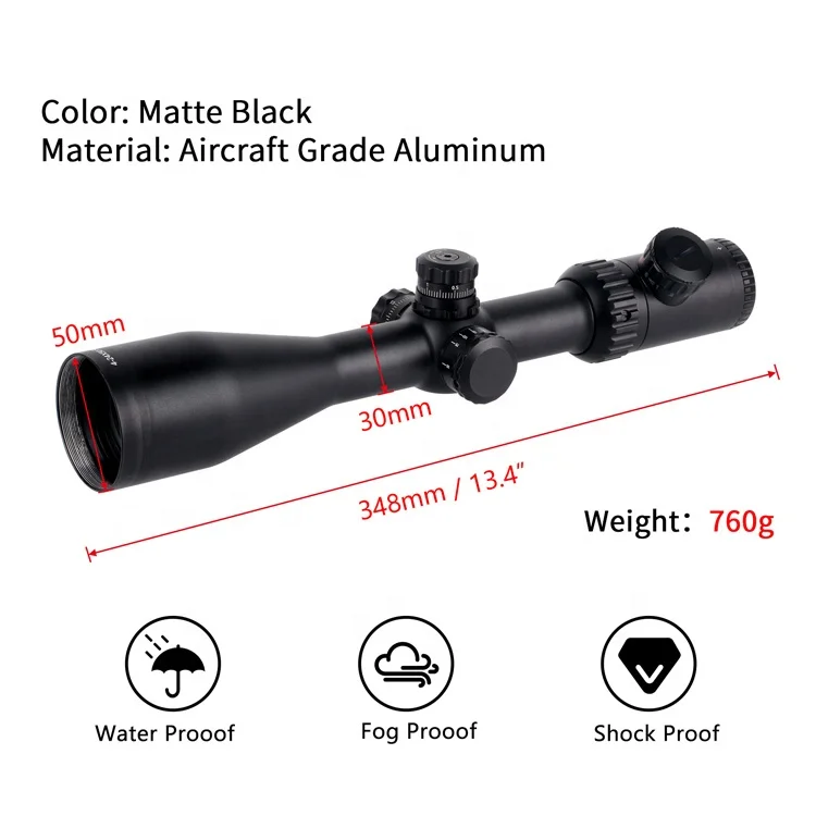 Mzj Optics 6061 Aluminum tactical FOCUHUNTER SF4-24x50E red green illuminated scopes optical hunting long range scope