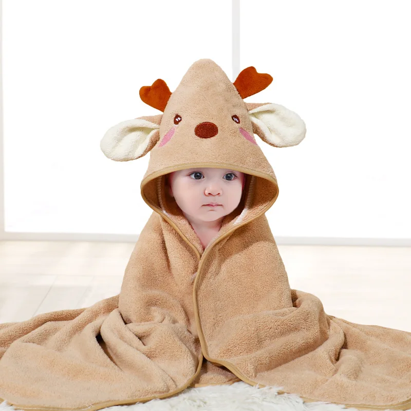 Premium Quality Customized New Style Soft and Fluffy Baby Hooded Organic Beach Towels Bath Towel sets