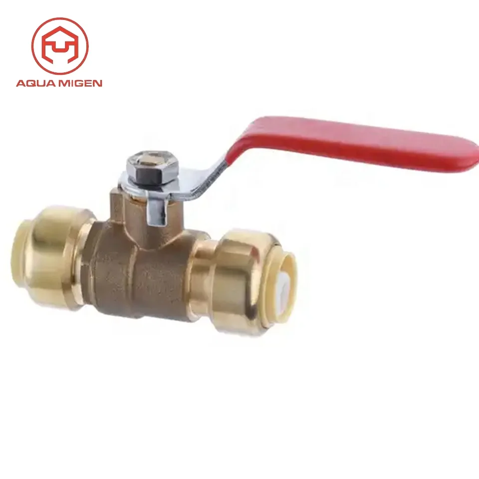 China Factory Hpb57-3 1/2 Brass Ball Valve With Copper Color For Home Plumbing System