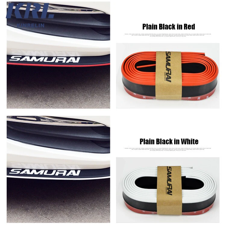 Universal 2.5M Lip Splitter Rubber Body Trim Car Lip Skirt Protector Front Bumper