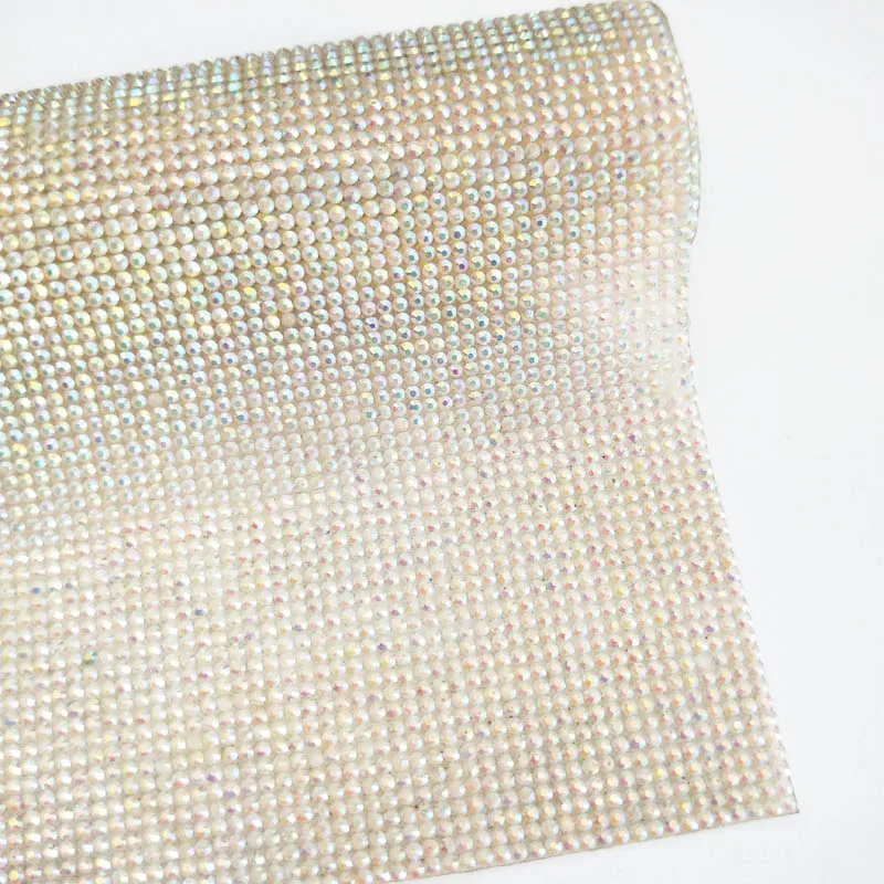 Factory Wholesale Hotfix Crystal AB Rhinestone Trimming, Rhinestone Sheet, Rhinestone Transfer For Clothing