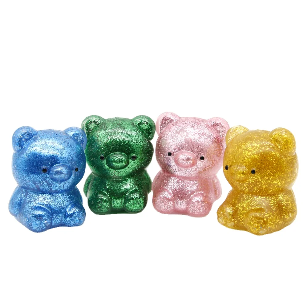 New Arrivals Cute Bear Maltose Anti Fidget Ball TPR Sugar Stress Balls Stretch Marine Animal Squeeze Bear Stress Toys