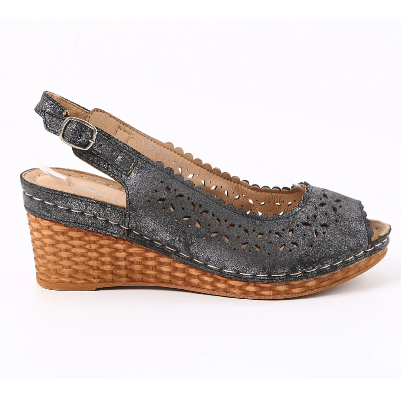 2022  fashion high quality wedge heel TPR sole women wedge heel slippers wedge sandals for women and ladies