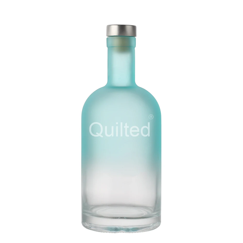 Wholesale 50ml 100 ml 200ml 500ml 750ml 1L Alcohol Bottle Bespoke Amber Blue Liquor Gin Vodka Glass Bottles