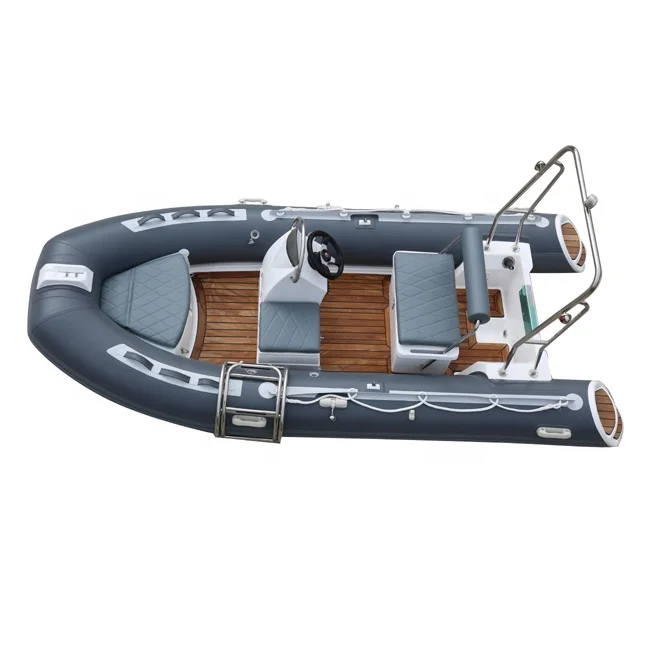 Haohai Best selling CE 5 Capacity high speed rib 360 390 orca hypalon deep-v aluminum rigid hull inflatable rib boat for sale