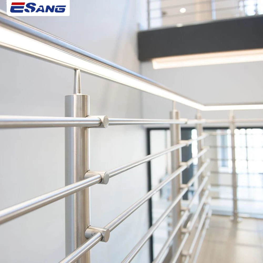 ESANG 304 316 Solid Rod Stainless Steel Pipe Railing Balcony Grill Design