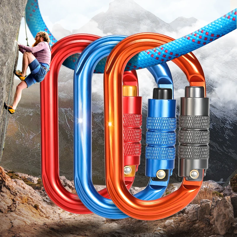 JRSGS 25kN 7075 Aluminum  Carabiner Customized Logo and Color Round Climbing Snap Hook Carabiner Hooks S7108TN