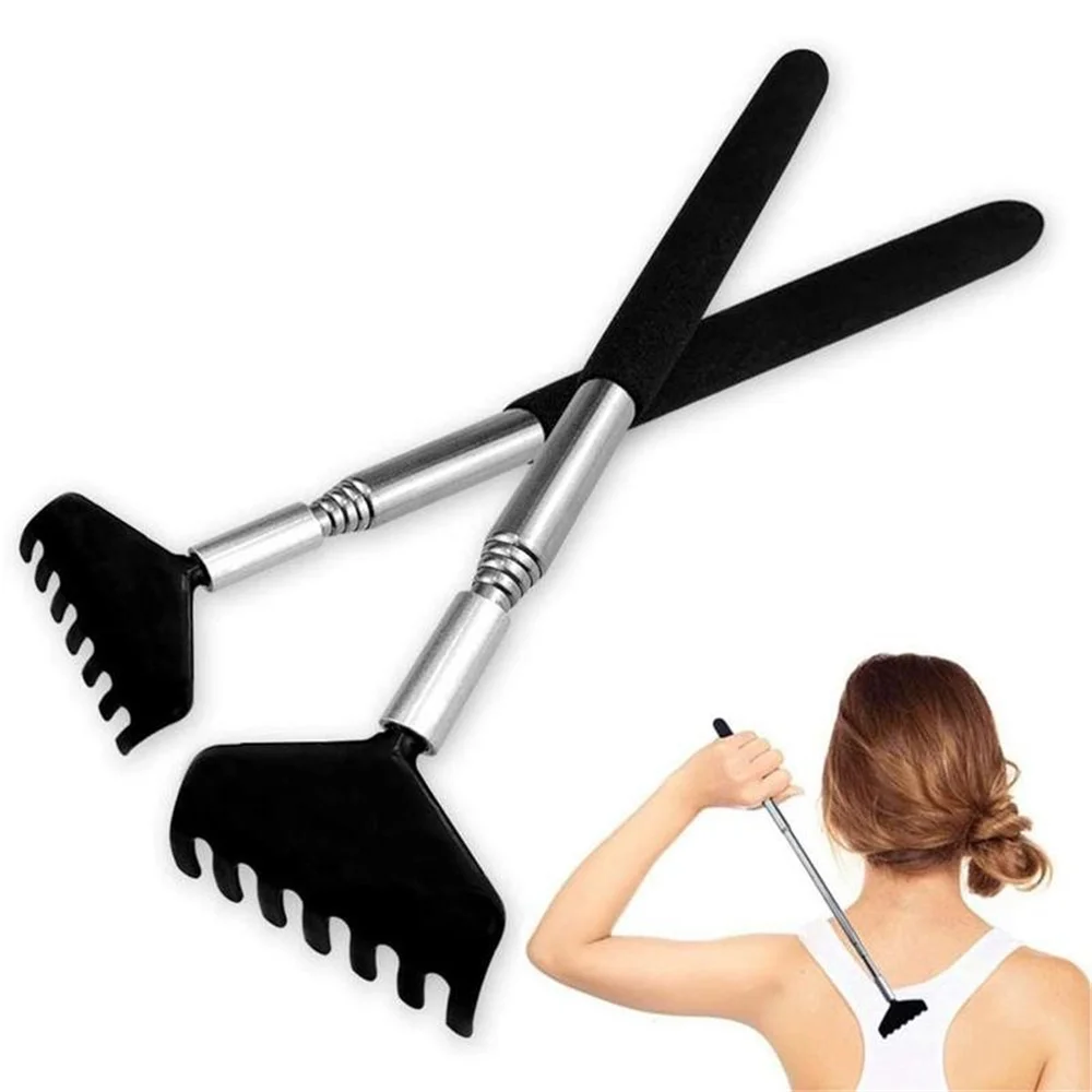 Senxiao  telescoping back scratcher stainless steel  back scratcher with massager folding back scratcher