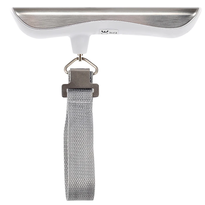 J&R Ergonomic Handle Stainless Steel Portable Weighing 50KG Luggage Scale with Measurement Tape