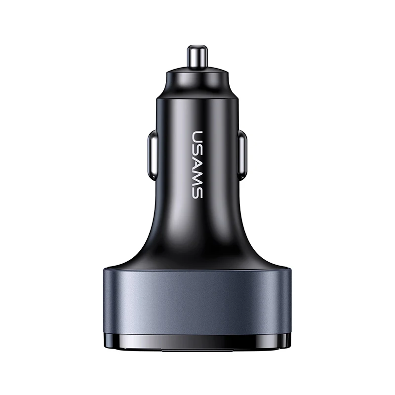 USAMS New Fast 100W USB Car Charger LED Digital Display PPS smart fast charger Compatible with iPhone Type 2.1A
