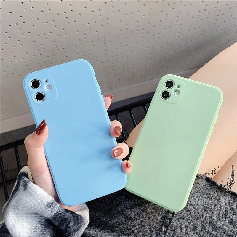 Phone Case  2021 Soft Silicone Shockproof Back Cover Universal For iPhone 12 11 phone case Promotion Gifts