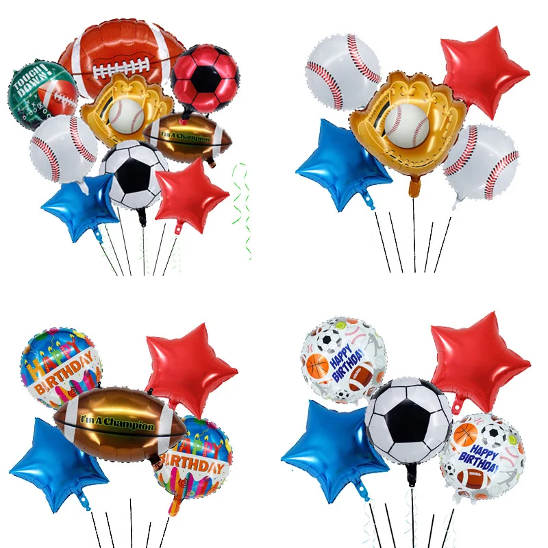 Decoration Aluminum Film Balloon World Soccer Jersey Football Games Foils Balloons