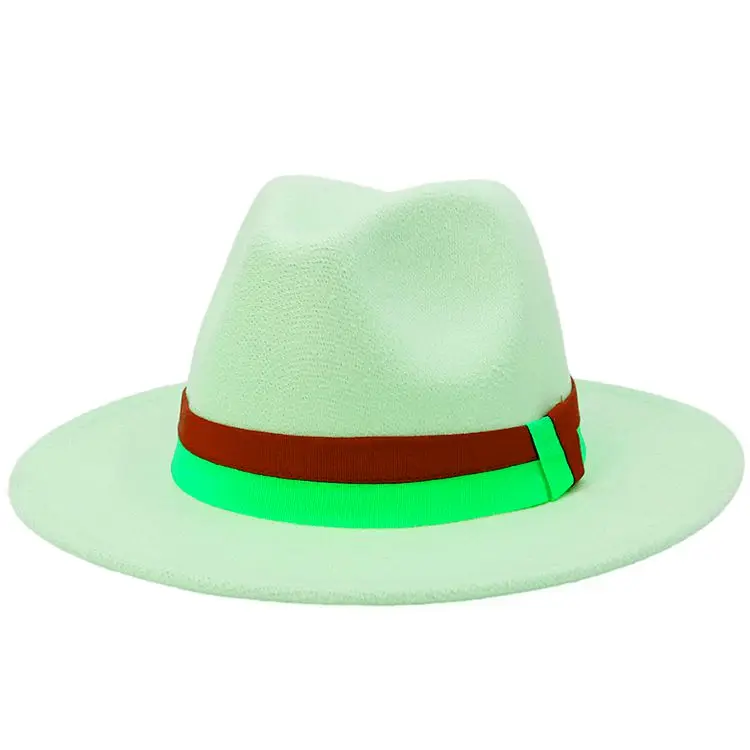 Rayera wholesale professional lighting illuminated Hat 7 Colors Hat Unisex Fiber-Optic-LED Jazz fishermen Hats