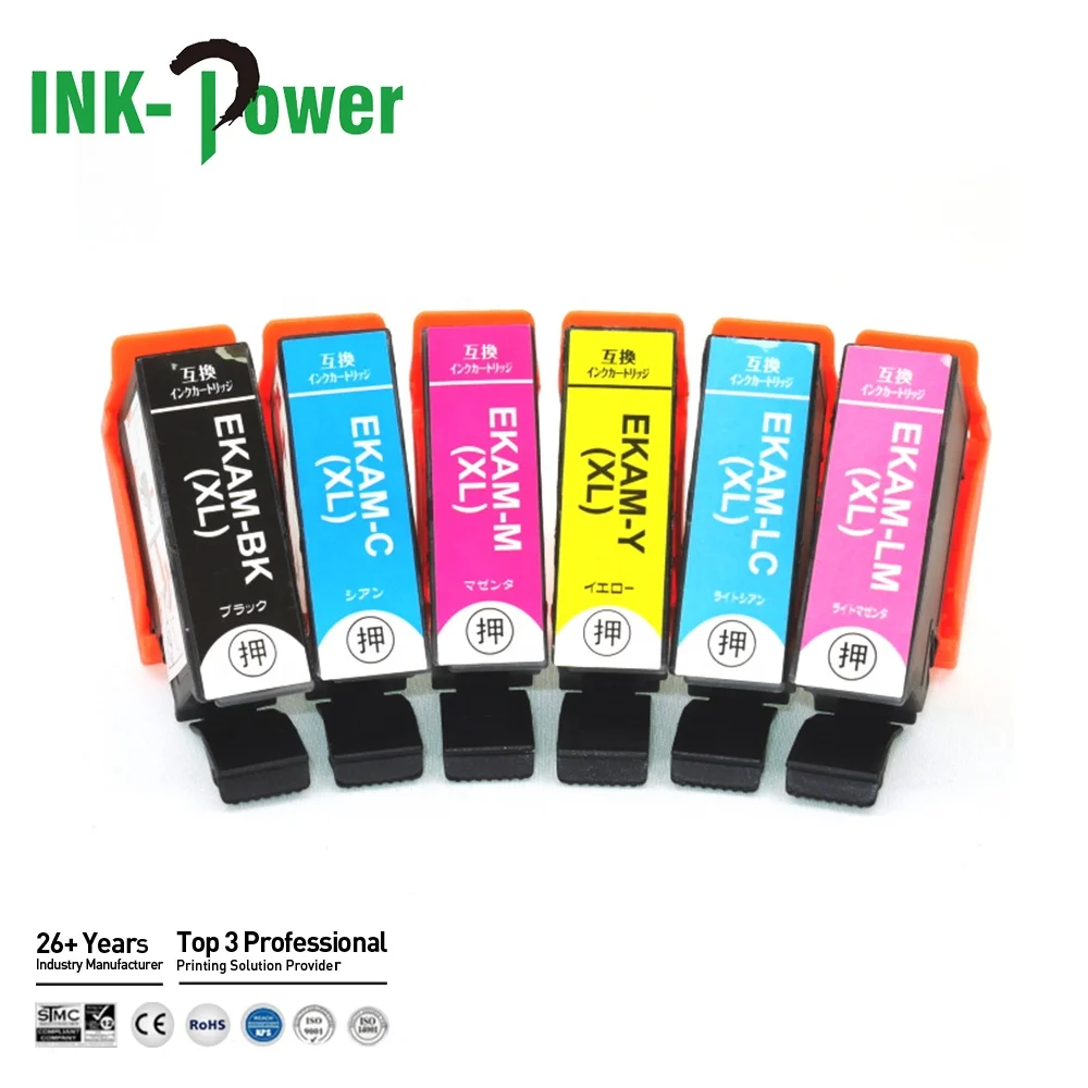 INK-POWER KAM-BK-L KAM-C-L KAM-M-L KAM-Y-L KAM-LC-L KAM-LM-L Compatible Color Inkjet Ink Cartridge for Epson EP-881AW