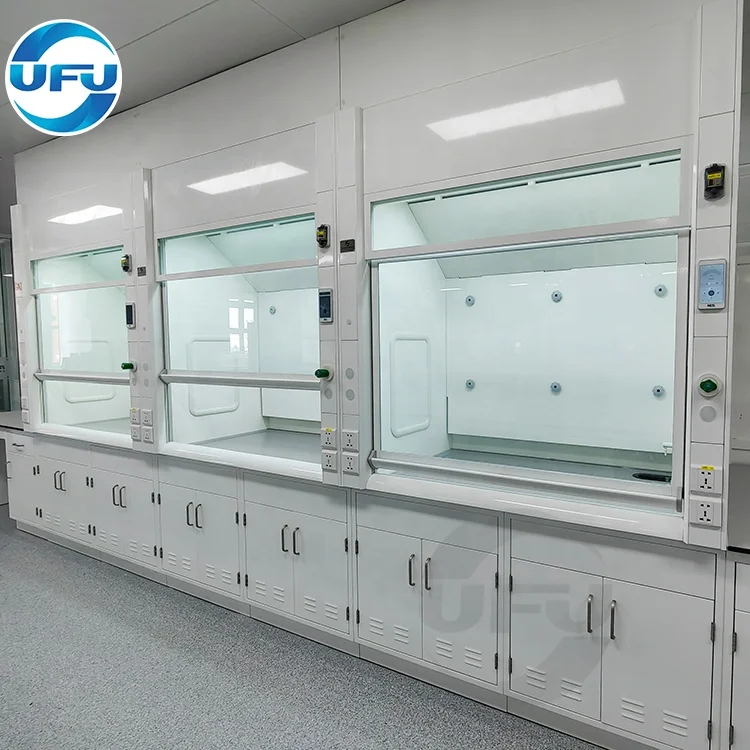 Fume Hood  laboratory furniture  UFU  made China Supply with Flammable Resistant Cabinets
