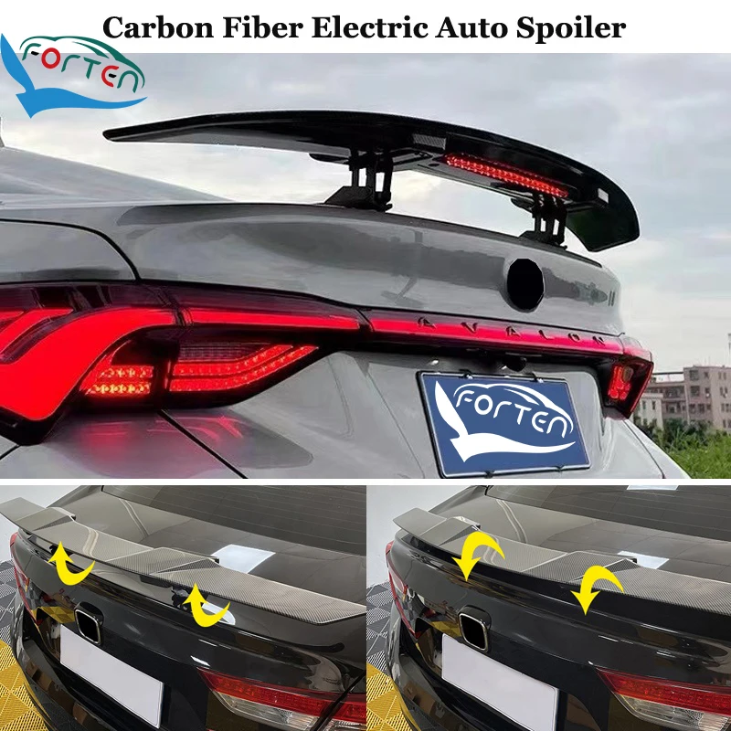 Universal Carbon Fiber Car Spoilers Fit For Chevrolet Camaro 2015-2022 Model Rear Wings Spoiler Car Electric Spoiler Accessories