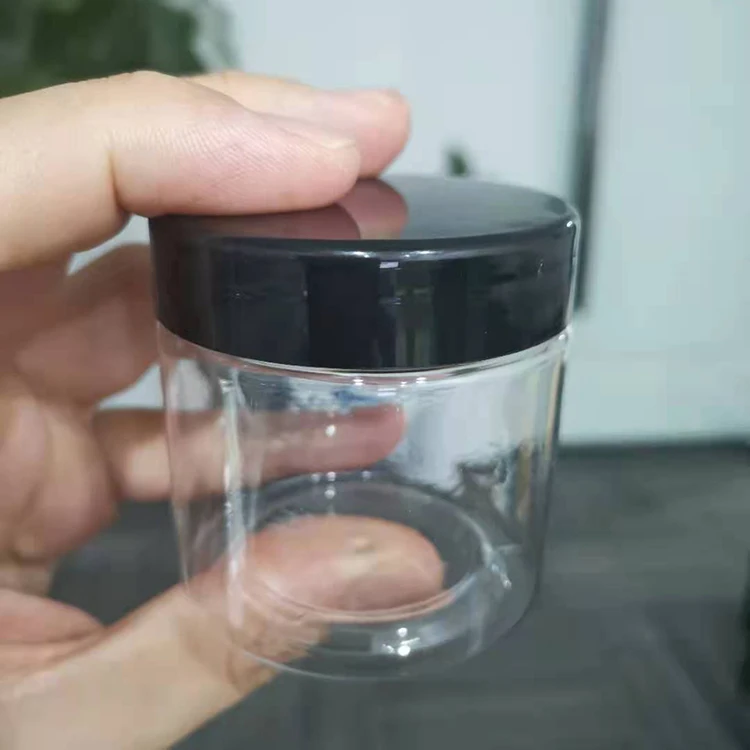 Empty 4oz plastic jars with clear white lids 100ml wholesale