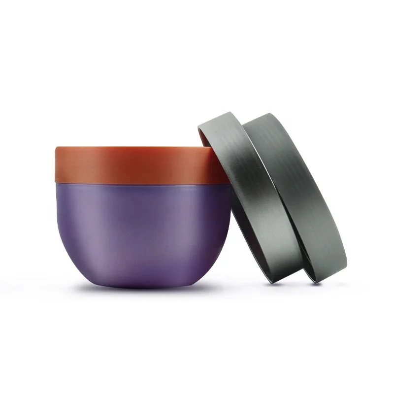 8oz 9oz Wholesale Empty matte Containers Cosmetic Round spoon Shape Wide Mouth Plastic PP  Body Lotion Jar with Silver Lids