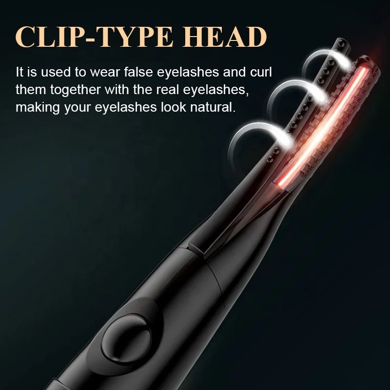 2 in 1 Portable Electric Eyelash Curlers Mini Curling Lash Clip Comb Rizador de Pestanas Heated Eyelash Curler