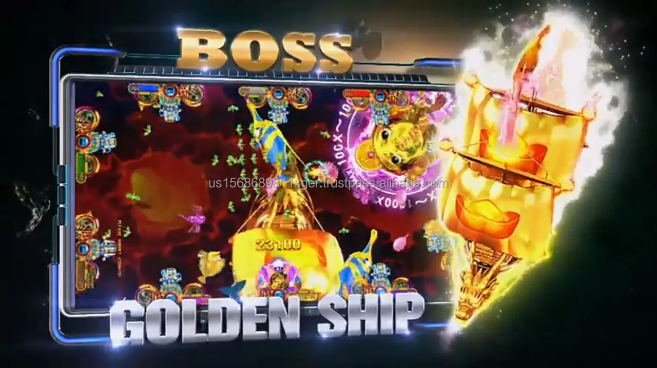 High Holding Coin Operated 10Player 86/100' Monitor Machine Fish Game Board Ocean King 3 Plus Lucky Link