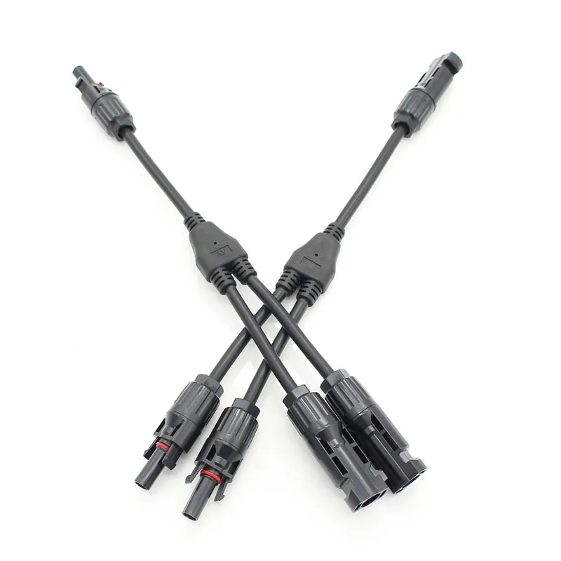 Solar Panel Cable Y Type Solar PV Branch Parallel Cable Connector 1 To 2/3/4 way Solar Panel Connector For Photovoltaic System