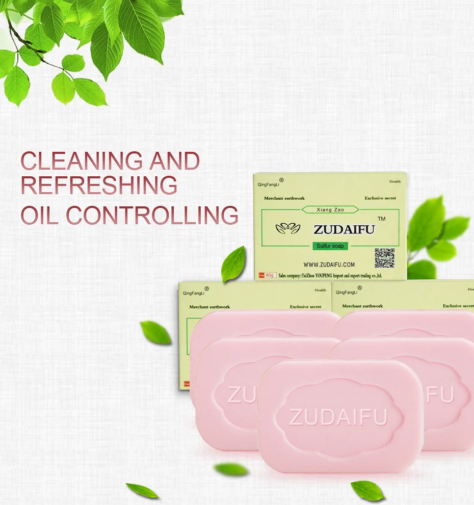 Free Shipping ZUDAIFU Sulfur soap natural Anti Fungus Healthy Soaps Skin care
