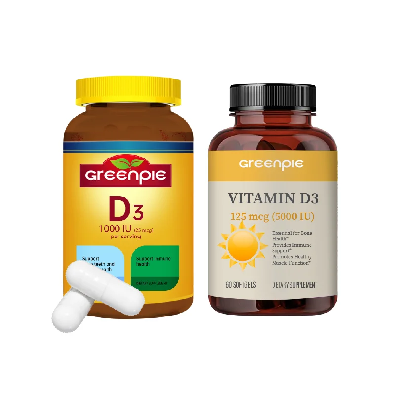 Greenpie Vitamin D Natural Calcium Vitamin D3 Nutrition Health Supplements Capsules