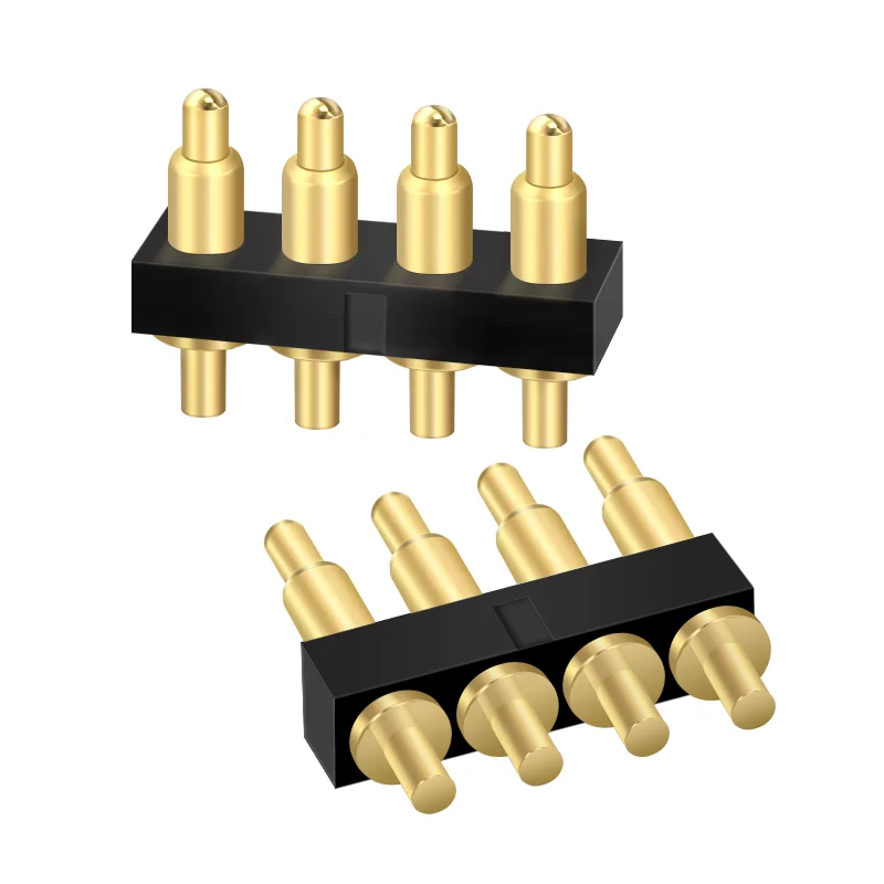 4Pin Customize 4 Pin Length 4.5mm 5V 2A 12V 2A Gold Plated Single Row DIP Pogo Pin Contact