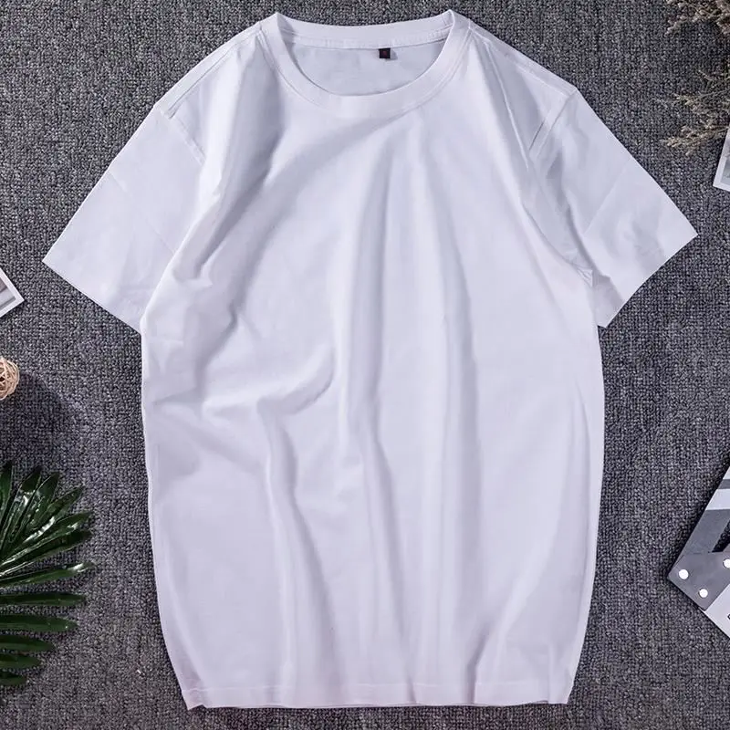 Chinese Wholesaler High quality cotton print t shirt woman men blank oversized white promotion custom logo tshirts