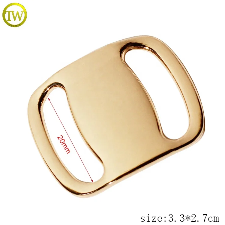 Gold plated blank shoes lace buckle maker wholesale shoes hardware accessories with custom logo