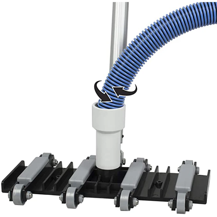 30m Sleeve blue Flexible Pool Supply Professional Heavy Duty Spiral Wound Swimming Pool Vacuum Hose with Kink-Free Swivel Cuff